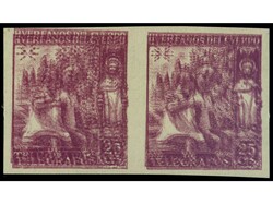 ESPAÑA: BENEFICENCIA. HUERFANOS TELEGRAFOS. 25 cts. violeta en ...