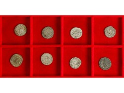 Lote 8 monedas Cornado. ALFONSO XI. BURGOS (6), LEÓN (2). Ve. A ...