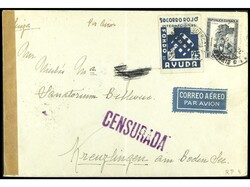 ESPAÑA GUERRA CIVIL. S.R.I. 25 cts. sobre carta de MADRID a ...