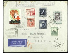 ESPAÑA GUERRA CIVIL. CRUZ ROJA. Carta circulada de BARCELONA a VIENA ...