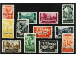 COLONIAS ESPAÑOLAS: CABO JUBY. 1 cto. a 5 pts. y urgente. 12 valores ...