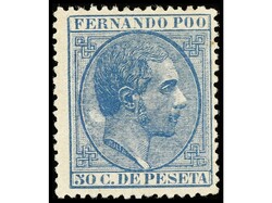 COLONIAS ESPAÑOLAS: FERNANDO POO. SERIE COMPLETA, 3 valores. 5 cts. ...