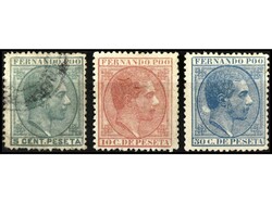 COLONIAS ESPAÑOLAS: FERNANDO POO. SERIE COMPLETA, 3 valores. 5 cts. ...