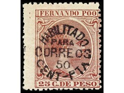 COLONIAS ESPAÑOLAS: FERNANDO POO. 6 valores. MUY RAROS. Defectos. A ...