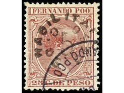 COLONIAS ESPAÑOLAS: FERNANDO POO. 7 valores. MUY RAROS. Alguno con ...