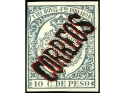 COLONIAS ESPAÑOLAS: FERNANDO POO. 10 cts. verde con HAB. DOBLE ...