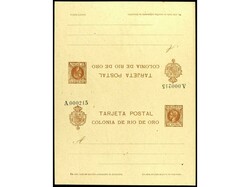 COLONIAS ESPAÑOLAS: RIO DE ORO. ENTERO POSTAL DOBLE. 10 + 10 cts. ...