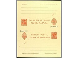 COLONIAS ESPAÑOLAS: RIO DE ORO. ENTERO POSTAL DOBLE. 10 + 10 cts. ...