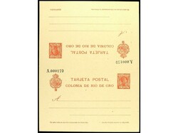 COLONIAS ESPAÑOLAS: RIO DE ORO. ENTERO POSTAL DOBLE. 10 + 10 cts. ...