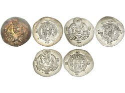 Lote 3 monedas Hemidracma. ANÓNIMAS. Tipo AFZUT. TABARISTÁN. AR. A ...