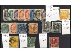 COLONIAS INGLESAS. CANADÁ Y GIBRALTAR. 2 Fichas con sellos de I ...