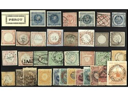 PERU. Ficha grande conteniendo 34 sellos del I Centenario de varias ...