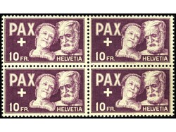 SUIZA. SERIE COMPLETA en bloque de 4. Cert. EFM. PRECIOSA. RARA. ...