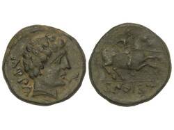 As. 120-80 a.C. CONTERBIA CARBICA (VILLAS VIEJAS, Cuenca). Anv.: ...