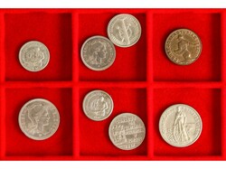 Lote 8 monedas 50 Céntimos a 2 Pesetas. 1937. CONSEJO DE SANTANDER, ...