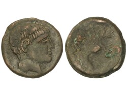 As. 200-20 a.C. ILTIRTA (Lleida). Anv.: Cabeza masculina a derecha. ...