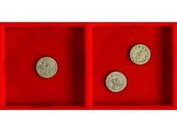 Lote 3 monedas 1/4 Decimo, 2-1/2 Centavos (2). 1871, 72, 78. CuNi. ...