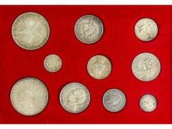 Lote 10 monedas 10 Centavos a 1 Peso. 1915 a 1953. Peso total 106,61 ...