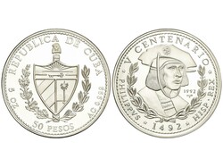 50 Pesos. 1992. V CENTENARIO DESCUBRIMIENTO DE AMÉRICA. 155,71 grs. ...