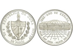 50 Pesos. 1992. V CENTENARIO DESCUBRIMIENTO DE AMÉRICA. 155,37 grs. ...