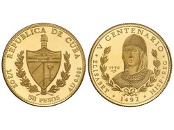 50 Pesos. 1990. V CENTENARIO DESCUBRIMIENTO DE AMÉRICA. 15,53 grs. ...