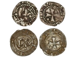 Lote 2 monedas Denier. HENRI IER L´ OISELEU (950-1000). LORRAINE. ...
