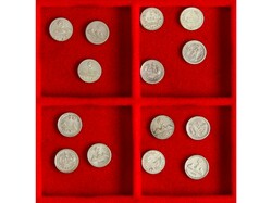 Lote 14 monedas 1/4 Real. 1872 a 1898. AR. Años: 1872, 73, 75, 78, ...