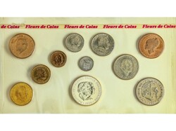 Serie 11 monedas 1 Cent a 100 Francs. 1982. Al-Br,CuNi. En envoltorio ...