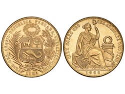 100 Soles. 1966. LIMA. 46,70 grs. AU (900). Fr-78; KM-230. Tirada: 3 ...