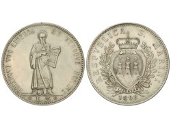 5 Liras. 1898. 25,13 grs. AR. (Rayitas de limpieza). KM-6. MBC-.