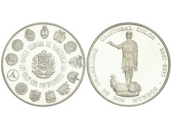 11.000 Bolívares. 1991. 26,83 grs. AR. I Serie Iberoamericana: ...