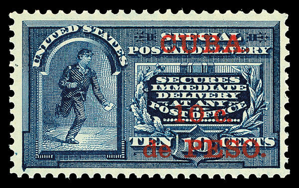 Special Delivery, 1899, 10c on 10¢ blue (Scott E1), single, This ...