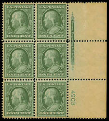 6605090: USA 1908-15 Washington-Franklin Ausgabe