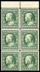 6605090: USA 1908-15 Washington-Franklin Ausgabe