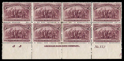 6605065: USA 1893 Kolumbus Ausgabe - Einheit mit Plattennummer