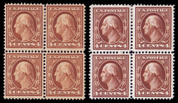 6605090: USA 1908-15 Washington-Franklin Ausgabe - Einheit mit Plattennummer