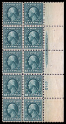 6605090: USA 1908-15 Washington-Franklin Ausgabe - Einheit mit Plattennummer