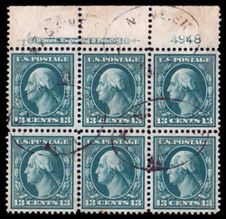 6605090: USA 1908-15 Washington-Franklin Ausgabe - Einheit mit Plattennummer