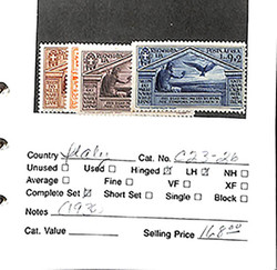 7172: Collections and Lots Italy Occupied Italian Areas - Collections