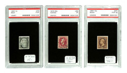 Stock of 11 Early Graded PSE-slabbed Classics, 1857-1918, mix of mint ...