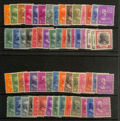 Solid Late Classics Mint Stock Array, 1938-, 126 items of various ...