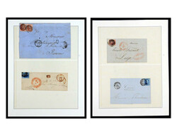 Belgium, Attractive Postal History Collection, 1851-63, presented in ...