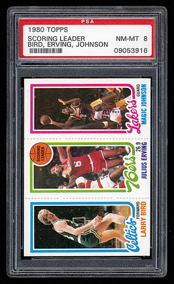 1980 Topps Scoring Leaders Larry Bird Julius Erving Magic Johnson ...