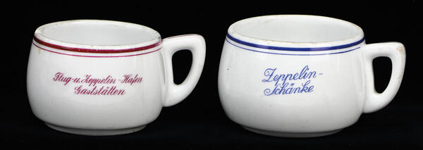 Collection of Friedrichshafen Zeppelin Porcelain Restaurant Cups, as ...