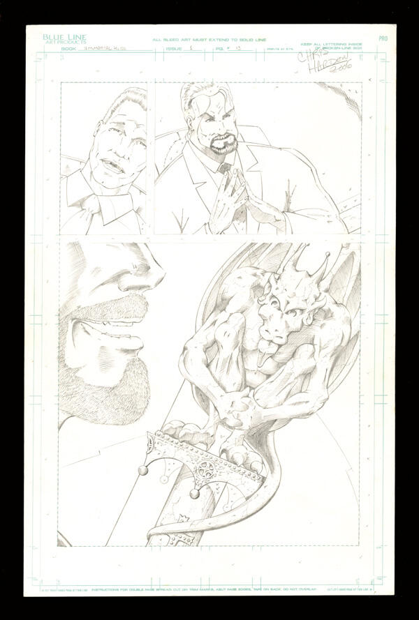 Dion Floyds "Immortal Kiss" Blue Line Art Products Original Comic Art ...