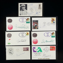 Collection of (21) Sports Champion Signatures On Covers, single ...