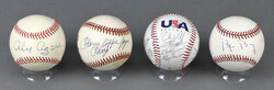 Group of (4) Autographed Baseballs Of Athletes From Different Sports, ...