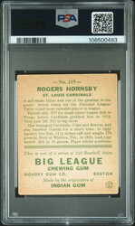 1933 Goudey #119 Roger Hornsby PSA 3 VG, Very Good 3