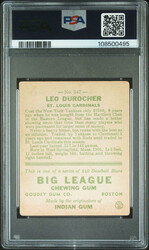 1933 Goudey #147 Leo Durocher PSA 2 GOOD, Good 2