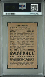 1952 Bowman #196 Stan Musial PSA 2 GOOD, Good 2